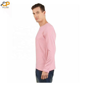 เสื้อยืดแขนยาวคอกลมสำหรับผู้ชาย,เสื้อยืดคอกลมแบบเรียบง่ายพิมพ์ลายโลโก้แบบกำหนดเอง - Product Image 2