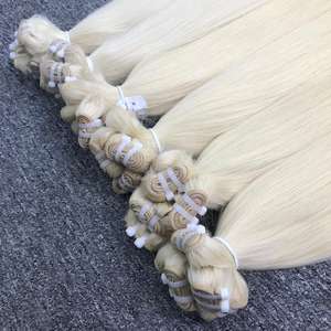 ผมเรมี่ดิบสีบลอนด์มัดผมตรง100% ผมมนุษย์แท้สำหรับต่อผมบริสุทธิ์เกรดสูง - Product Image 4