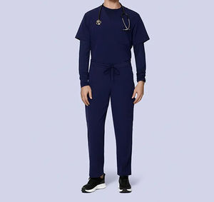 Costume de gommage en sergé de haute qualité uniforme médical classique pour les infirmières ensemble de gommages en gros coton Polyester Spandex haut confort - Product Image 6