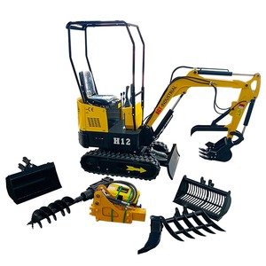 NOUVEAU HT12 L12 QH12 Mini-excavatrice hydraulique sur chenilles de 1,2 tonne, mini-pelle compacte pour la construction et le jardinage, directement du fabricant - Product Image 1