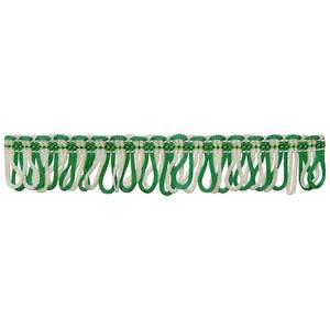 frange en boucle en tresse crochetée bicolore 3 cm, faite à la main, haute qualité, frange à pompons en fil de bullion - Product Image 1