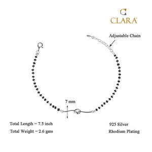 Compre una Pulsera de Plata 925 con Cuentas de Ónix, Circonita, Perla y Diamante en Forma de Corazón para Cada Momento, Compromiso o Regalo - Product Image 5