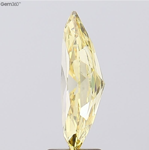 IGI Certifié 3.08ct Marquise Cut Lab Grown Diamond FANCY VIVID YELLOW CVD Pierres précieuses en vrac - Product Image 3