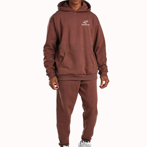 Conjunto de chándal de Jogger de gran tamaño personalizado para hombre, ropa de invierno de etiqueta privada con logotipo, características de talla grande - Product Image 1