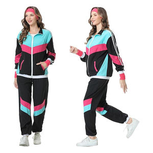 Nuevo chándal más vendido 2025 para hombres y mujeres Vintage Disco Outfit Set Hip Hop Windbreaker Costume - Product Image 2