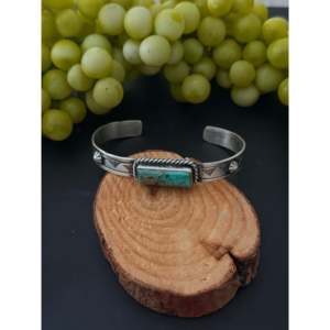 Rick Enriquez Kingman Turquoise & Sterling <b>Silver</b> Fashion <b>Cuff</b> <b>Bracelet</b> - Product Image 1
