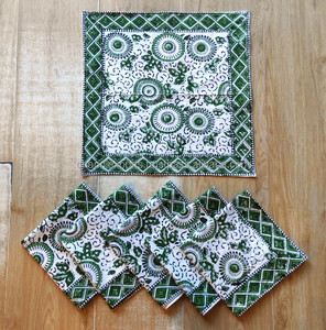 ถาดรองน้ำชาผ้าคอตตอนบุผ้าพิมพ์ลายทนทานทนทานทนทานต่อการใช้งานพร้อมท่อหม้อร้อนอุปกรณ์เสริมสำหรับเครื่องดื่ม - Product Image 5