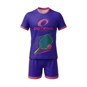 Uniforme de Pickleball para Hombre a Precio Económico, Personalizado con Impresión Frontal, Manga Corta, Cuello Redondo, Ligero, Verano, 100% Poliéster - Product Image 1