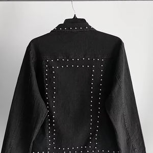 Mode strass Jean veste hommes matériel à la mode 100% coton Look hommes fête porter strass Denim veste luxe - Product Image 5