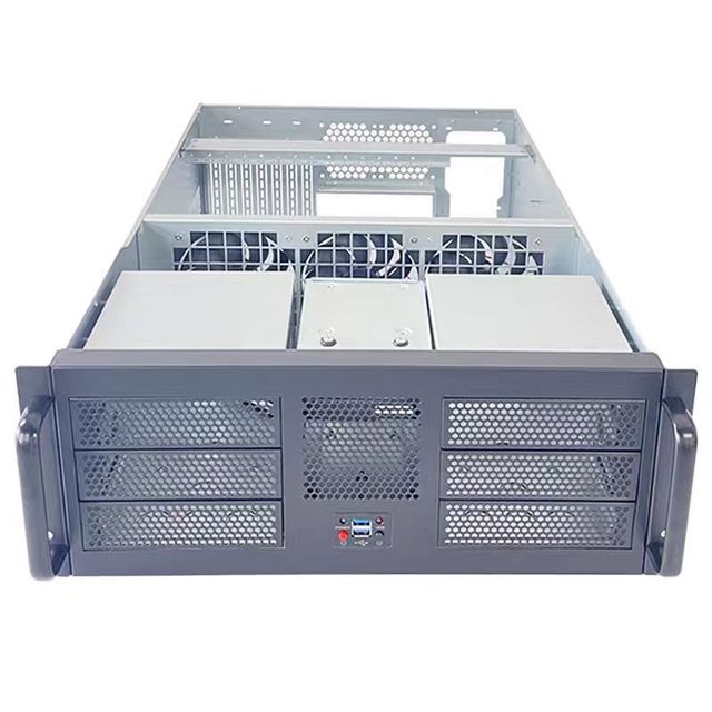 4U ATX Server Storage Chassis with Fan 55cm Depth Desktop Rack Case Plastic HTPC Rack for Desktop Computer in Stock