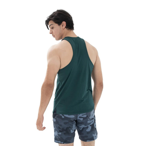 Custom design cotton tank top for <b>men</b> with dropped armholes and stylish athletic look for gym and sportswear use - Product Image 4