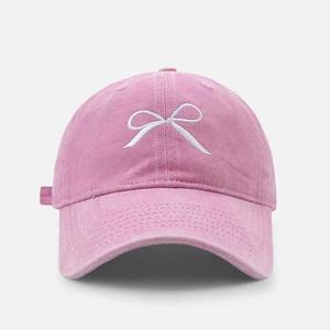 Gorra de béisbol bordada con lazo rojo de red a la moda unisex, gorra lavada de primavera y verano, la mejor y mejor calidad - Product Image 4