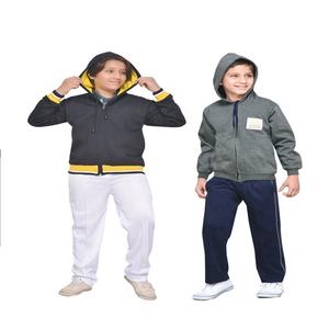 Ensemble de jogging 2 pièces pour enfants, dernier modèle, vêtements de sport, fermeture éclair, survêtement, bandes latérales, uniforme scolaire, 100% polyester, toutes saisons - Product Image 6
