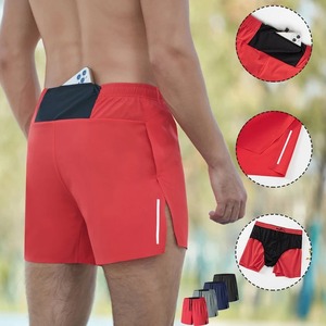 Pantalones cortos para hombre 2 en 1, pantalones cortos para correr Maratón, secado rápido, largas distancias, medias de entrenamiento, deportes, forro de verano para hombre con bolsa - Product Image 2