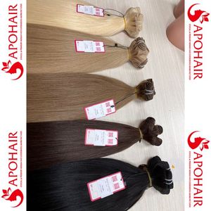 Vente en gros d'extensions de cheveux de trame russe à cuticule alignée à la machine haut de gamme Super Double Drawn Type de cheveux chinois de style vague naturelle - Product Image 6