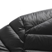 Veste matelassée en toile pour homme, style streetwear, bleu marine, légère, isolée, imperméable, chaude, pour l'extérieur, OEM, brodée, col montant