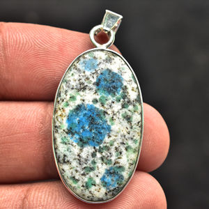 Colgante de jaspe K2 de plata auténtica, colgante de Plata de Ley 925 K2, collar de joyería de plata K2 - Product Image 6