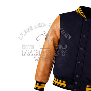 Blouson universitaire homme 2026 de haute qualité, brodé, en polyester, style baseball classique avec broderie universitaire - Product Image 2