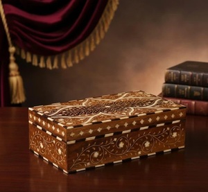 Colorful Hand-painted Solid <b>Wood</b> Storage Box with Intricate Design Unique Handcrafted Drawers for Modern Living Room Home Decor - Product Image 5