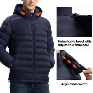 Service OEM Veste d'hiver matelassée brillante à la mode pour hommes, rembourrage chaud, vente en gros de bombardiers à bulles, vestes d'extérieur - Product Image 5