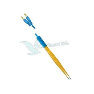 Fórceps bipolares de diseño superior Fórceps curvos bipolares de alta calidad Fórceps en ángulo aislados de 22 cm - Product Image 4