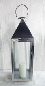 ชุดโคมไฟโลหะทรงเสาเคลือบทองบนสแตนเลส 2 ชิ้น พร้อมกระจกและหูหิ้ว สำหรับตกแต่งบ้านและงานแต่งงาน - Product Image 4