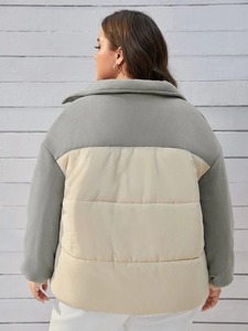 Winter Warm Casual Wear Clothing Women's Puffer <b>Jacket</b> Breathable Long Sleeves Full Zipper Up Women's Puffer <b>Jacket</b> - Product Image 2