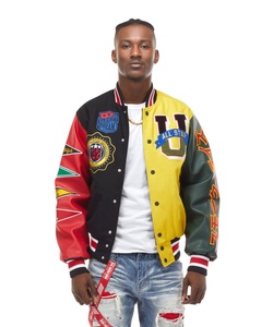 Women's College Wool Leather <b>Jacket</b> Embroidered Baseball Varsity <b>Patches</b> Stand Chenille Embroidery Inspired Letterman <b>Jacket</b> - Product Image 2