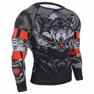 Vêtements de sport pour hommes 2025 Vêtements de fitness à séchage rapide 100% Polyester Gym Rash Guard Respirant et prêt pour la sublimation - Product Image 3