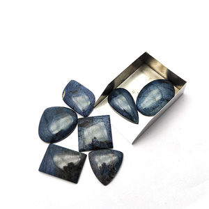 7 Uds Dumortierita Natural cuarzo 10-20mm cojín de pera ovalada cabujón 49,96 GMS lote Iroc ventas tamaño libre mezcla forma piedra preciosa suelta - Product Image 4