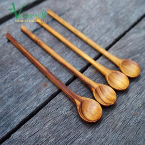 Cuillère en bois personnalisée. Cuillère en bois de qualité supérieure fabriquée à la main, cuillère en bois à long manche, cuillère de service. Taille 16x2.5cm cadeau significatif - Product Image 4