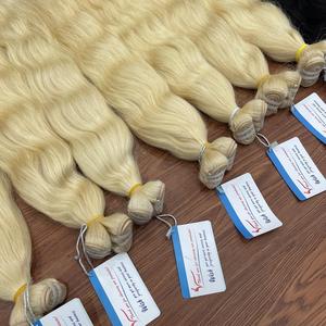 Trama ondulada pelo color claro máquina trama extensión de cabello humano 613 color y color marrón Super calidad - Product Image 4