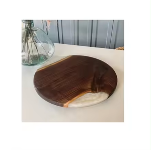 Sous-verre de table décoratif en bois et en résine fait à la main en gros moderne unique élégant personnalisé sous-verre en terre cuite - Product Image 2