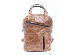 Fabriqué à la main hommes femmes en cuir véritable sac à dos pour ordinateur portable plusieurs poches Vintage sac de voyage rustique sac à dos Polyester fermeture éclair - Product Image 4
