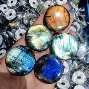 Rare Bleu Labradorite Forme Ronde Réglable Téléphone Grip Mobile Titulaire Cabochon Guérison Gemme Décoré Téléphone Grip Charmes Lot - Product Image 1