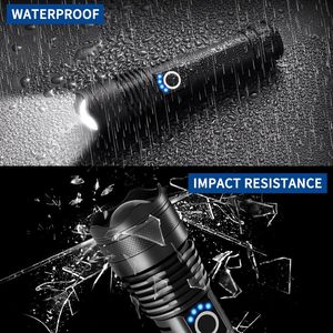 18650/26650 Pin LED ánh sáng ngoài trời Lep Đèn pin Laser <span class=keywords><strong>lumen</strong></span> cao nhất có thể sạc lại tốt nhất LED chiến thuật đèn pin <span class=keywords><strong>Torch</strong></span> - Product Image 4