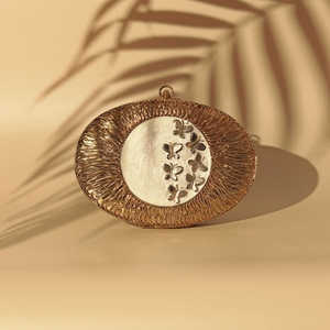 Bolso de mano de noche hecho a mano de nácar, monedero de regalo de boda artesanal indio - Product Image 2