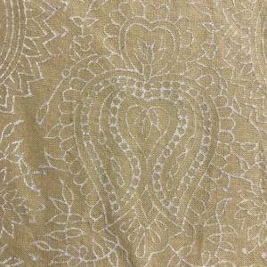 Tissu en coton imprimé à la main avec motif Paisley Mandala |   Textile indien - Product Image 3