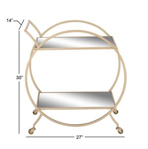 Chariot de bar à vin en fer doré de qualité supérieure pour la restauration à domicile hôtel restaurant cuisine chariot de service porte-verres à vin - Product Image 4