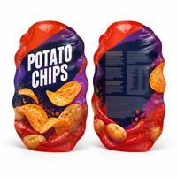 Sac d'emballage BOPP de forme personnalisée pour l'emballage de chips, qualité alimentaire, sacs personnalisés pour snacks, bonbons, desserts, boissons, jus, gelées