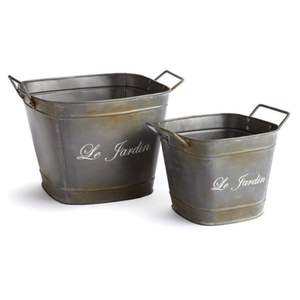 Bacs à plantes en acier galvanisé ondulé durables, empilables, ovales, résistants aux intempéries, bacs en métal pour pépinières - Product Image 2