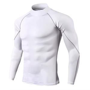 Vente en gros MMA Rash Guards Vêtements de compression pour hommes Sublimation personnalisée Séchage rapide Manches longues BJJ Rush Guard - Product Image 3