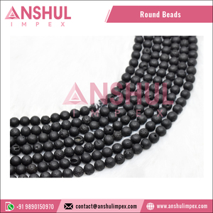 Abalorios redondos de Lava curativa de 8mm, piedra preciosa de grado Original puro, famoso proveedor indio, al menos precio - Product Image 3