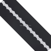 Dentelle française de 10 cm de couleur personnalisée pour robe de cérémonie