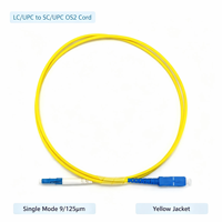 Cordon de brassage fibre optique LC SC SM monomode, connecteur à faible perte pour solutions FTTH et réseaux de télécommunications