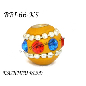 Perles de Cachemire artisanales, durables et colorées, parfaites pour la fabrication de bijoux et d'artisanat, provenance d'Inde. - Product Image 1