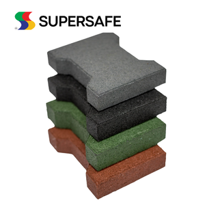 Baldosas de Goma Antideslizantes Malasia Supersafe T-Bone, Tipo Hueso de Perro, de 15-50 mm de Grosor, Tamaño 200x160 mm, Fáciles de Encajar, Fáciles de Usar - Product Image 4