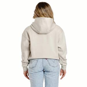 Wholesale Winter High Quality Crop <b>Top</b> Acid Washed <b>Women</b> Embossed Puff Print <b>Fleece</b> Hoodies Customized Color Logo OEM Service - Product Image 3