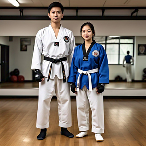 ชุดเทควันโดสำหรับผู้ชายผู้หญิงชุดต่อสู้เทควันโด - Product Image 5