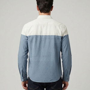 Chemise décontractée pour hommes, boutonnée, à manches longues, en coton, légère, vêtements à la mode pour l'été, à porter au quotidien et le week-end - Product Image 4